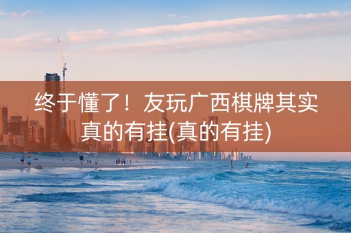 终于懂了！友玩广西棋牌其实真的有挂(真的有挂)