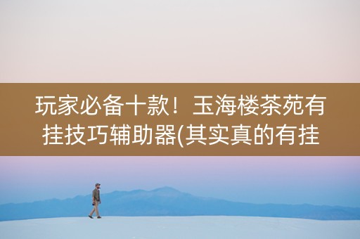玩家必备十款！玉海楼茶苑有挂技巧辅助器(其实真的有挂)