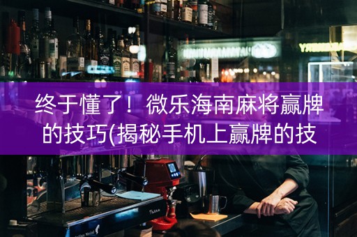终于懂了！微乐海南麻将赢牌的技巧(揭秘手机上赢牌的技巧)
