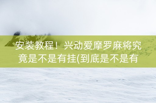 安装教程！兴动爱摩罗麻将究竟是不是有挂(到底是不是有挂)