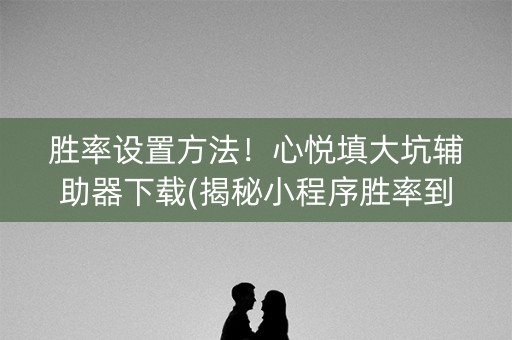 胜率设置方法！心悦填大坑辅助器下载(揭秘小程序胜率到哪调)