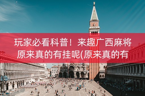 玩家必看科普！来趣广西麻将原来真的有挂呢(原来真的有挂)