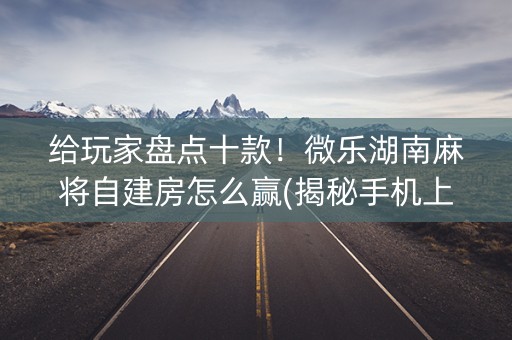给玩家盘点十款！微乐湖南麻将自建房怎么赢(揭秘手机上胡牌神器)