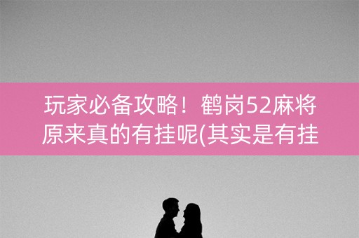 玩家必备攻略！鹤岗52麻将原来真的有挂呢(其实是有挂的)