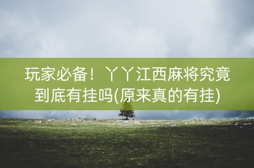 玩家必备！丫丫江西麻将究竟到底有挂吗(原来真的有挂)