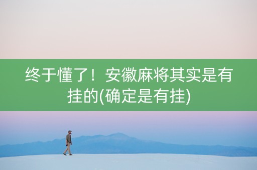 终于懂了！安徽麻将其实是有挂的(确定是有挂)