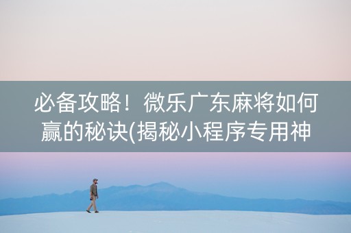 必备攻略！微乐广东麻将如何赢的秘诀(揭秘小程序专用神器下载)