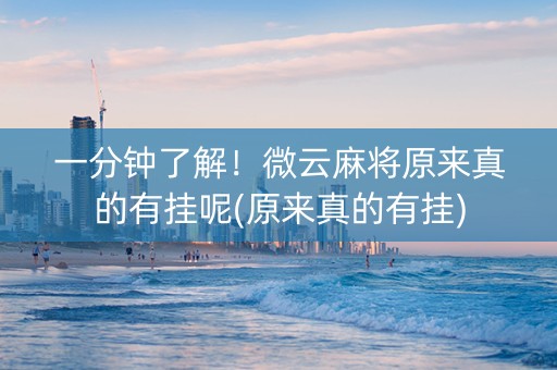 一分钟了解！微云麻将原来真的有挂呢(原来真的有挂)