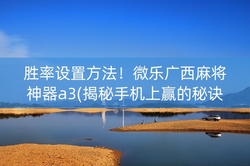 胜率设置方法！微乐广西麻将神器a3(揭秘手机上赢的秘诀)
