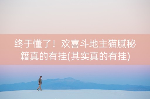 终于懂了！欢喜斗地主猫腻秘籍真的有挂(其实真的有挂)