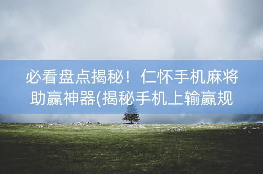 必看盘点揭秘！仁怀手机麻将助赢神器(揭秘手机上输赢规律)