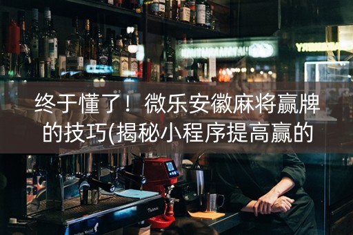 终于懂了！微乐安徽麻将赢牌的技巧(揭秘小程序提高赢的概率)
