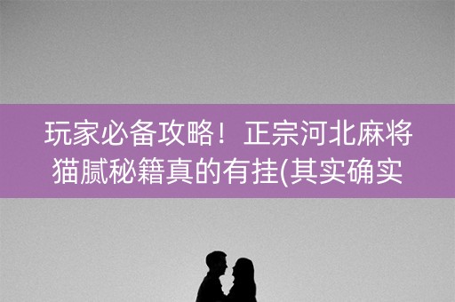 玩家必备攻略！正宗河北麻将猫腻秘籍真的有挂(其实确实有挂)