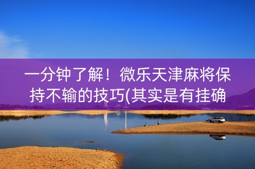 一分钟了解！微乐天津麻将保持不输的技巧(其实是有挂确实有挂)