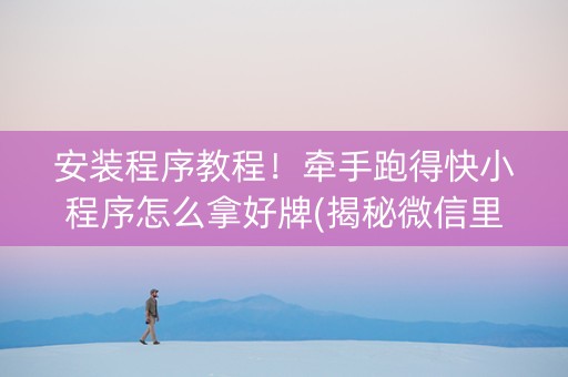 安装程序教程！牵手跑得快小程序怎么拿好牌(揭秘微信里规律攻略)