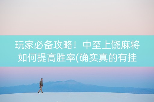 玩家必备攻略！中至上饶麻将如何提高胜率(确实真的有挂)