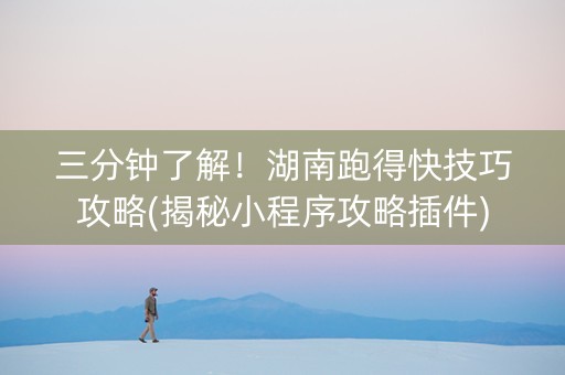 三分钟了解！湖南跑得快技巧攻略(揭秘小程序攻略插件)