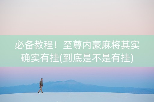 必备教程！至尊内蒙麻将其实确实有挂(到底是不是有挂)