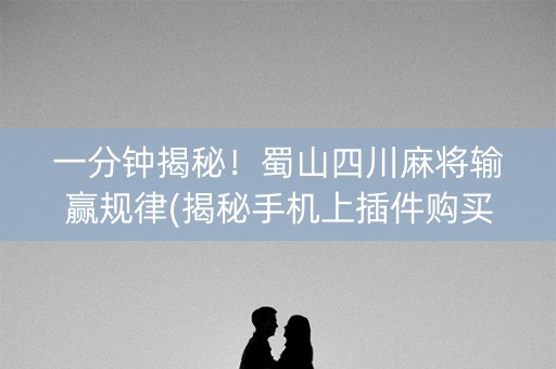 一分钟揭秘！蜀山四川麻将输赢规律(揭秘手机上插件购买)