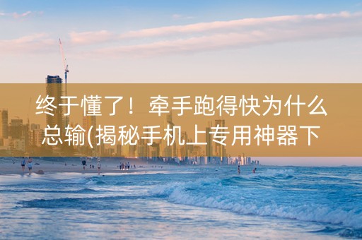终于懂了！牵手跑得快为什么总输(揭秘手机上专用神器下载)