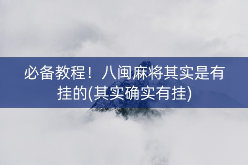 必备教程！八闽麻将其实是有挂的(其实确实有挂)