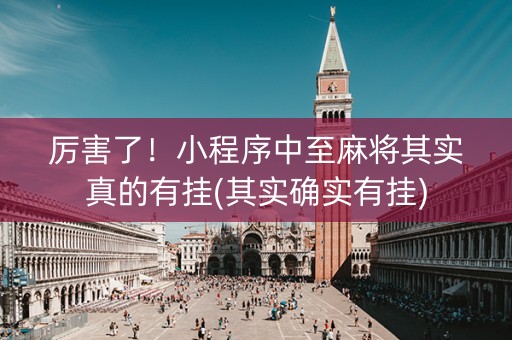 厉害了！小程序中至麻将其实真的有挂(其实确实有挂)