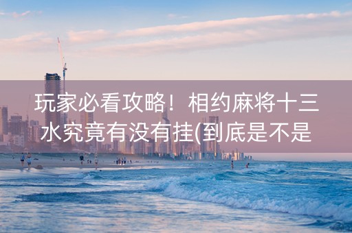 玩家必看攻略！相约麻将十三水究竟有没有挂(到底是不是有挂)