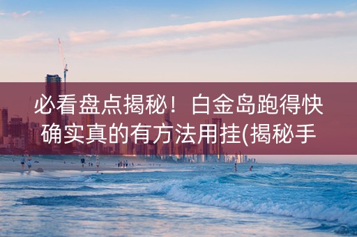 必看盘点揭秘！白金岛跑得快确实真的有方法用挂(揭秘手机上辅牌器)