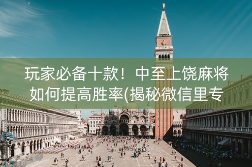 玩家必备十款！中至上饶麻将如何提高胜率(揭秘微信里专用神器)