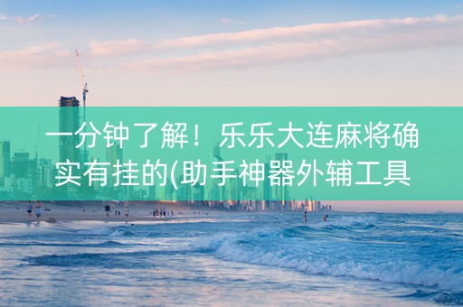 一分钟了解！乐乐大连麻将确实有挂的(助手神器外辅工具)