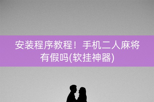 安装程序教程！手机二人麻将有假吗(软挂神器)