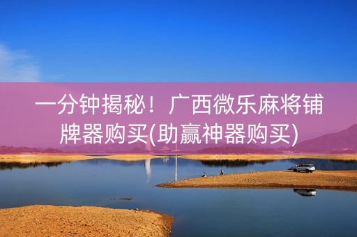 一分钟揭秘！广西微乐麻将铺牌器购买(助赢神器购买)