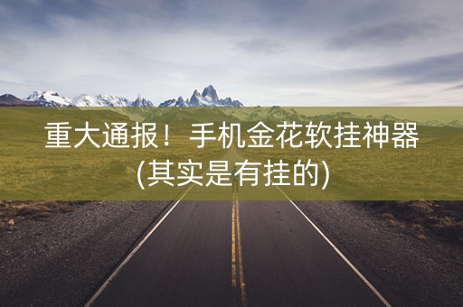 重大通报！手机金花软挂神器(其实是有挂的)