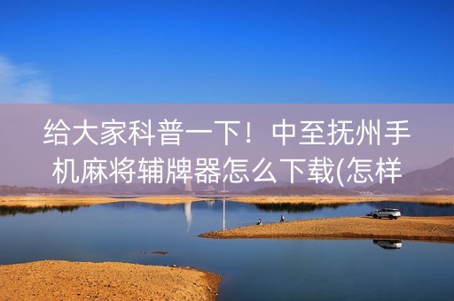 给大家科普一下！中至抚州手机麻将辅牌器怎么下载(怎样才能赢)