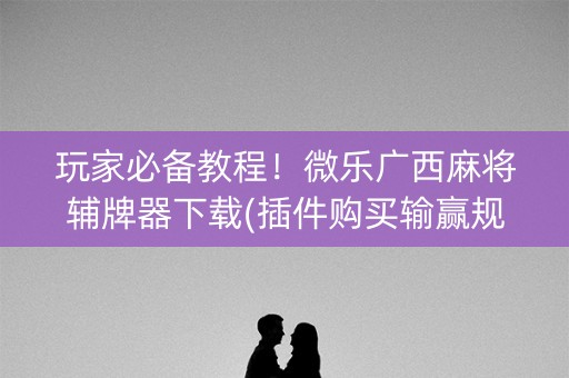 玩家必备教程！微乐广西麻将辅牌器下载(插件购买输赢规律)