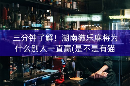 三分钟了解！湖南微乐麻将为什么别人一直赢(是不是有猫腻)