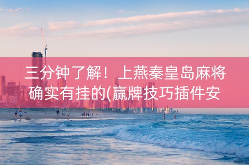 三分钟了解！上燕秦皇岛麻将确实有挂的(赢牌技巧插件安装)