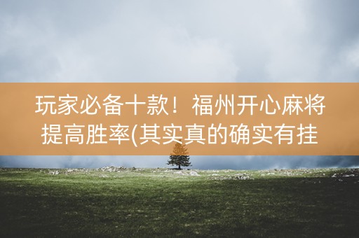 玩家必备十款！福州开心麻将提高胜率(其实真的确实有挂)