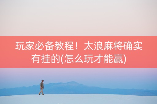玩家必备教程！太浪麻将确实有挂的(怎么玩才能赢)