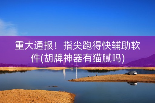 重大通报！指尖跑得快辅助软件(胡牌神器有猫腻吗)