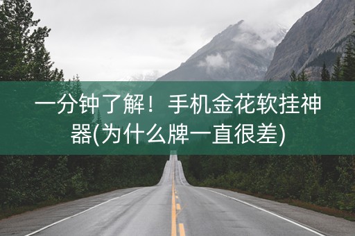 一分钟了解！手机金花软挂神器(为什么牌一直很差)