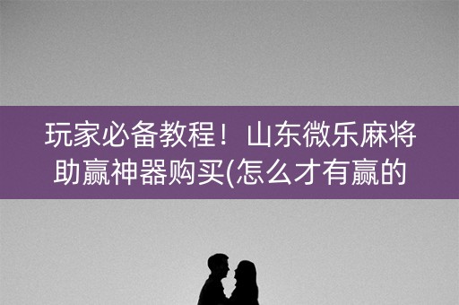 玩家必备教程！山东微乐麻将助赢神器购买(怎么才有赢的几率)