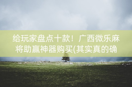 给玩家盘点十款！广西微乐麻将助赢神器购买(其实真的确实有挂)