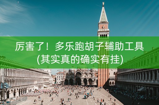 厉害了！多乐跑胡子辅助工具(其实真的确实有挂)