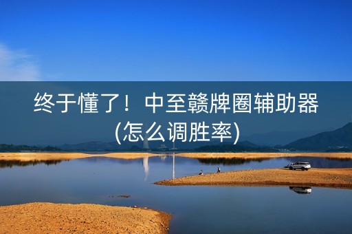 终于懂了！中至赣牌圈辅助器(怎么调胜率)
