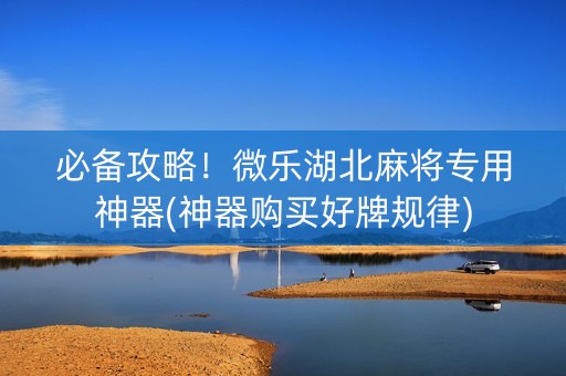 必备攻略！微乐湖北麻将专用神器(神器购买好牌规律)