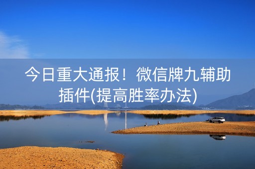今日重大通报！微信牌九辅助插件(提高胜率办法)