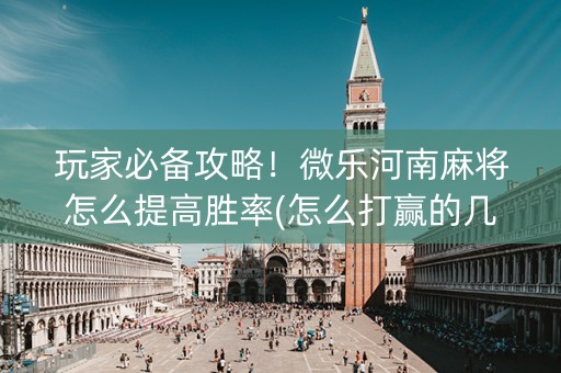 玩家必备攻略！微乐河南麻将怎么提高胜率(怎么打赢的几率大)