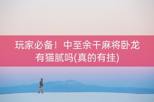 玩家必备！中至余干麻将卧龙有猫腻吗(真的有挂)