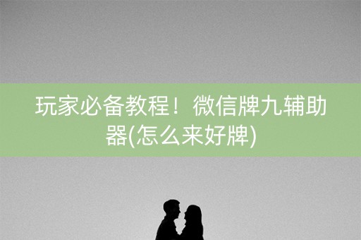 玩家必备教程！微信牌九辅助器(怎么来好牌)